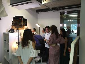 HK top model Eunis Chan in our office for shooting and interview  <TV show - VIEW>