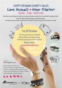 Animals Asia X VElove Happy Reunion Charity Sales (1 to 30 October)